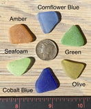 Mermaid Coin Charm and Blue Sea Glass Necklace