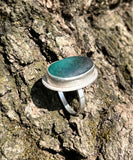 Peacock Feather Seaham Sea Glass Ring
