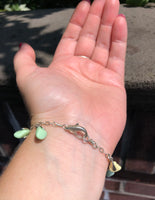 Sea Glass Anklet, Milk Sea Glass, Sea Glass jewelry, Color Sea Glass, Sterling Silver Anklet, Seaham Sea Glas