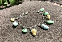 Sea Glass Bracelet, Milk Sea Glass, Sea Glass jewelry, Sterling Silver Bracelet, Seaham Sea Glas