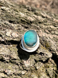 Peacock Feather Seaham Sea Glass Ring