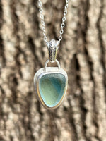 Green Blue Seaham Sea Glass Necklace